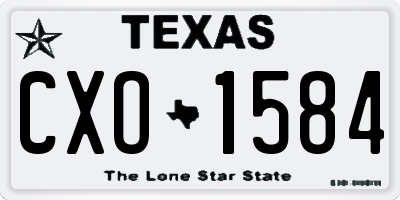 TX license plate CXO1584
