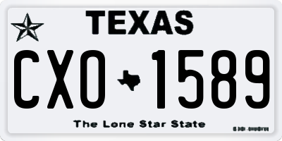 TX license plate CXO1589