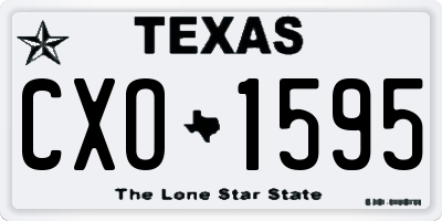 TX license plate CXO1595