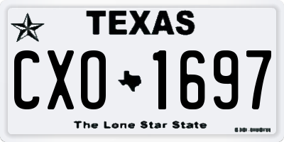 TX license plate CXO1697