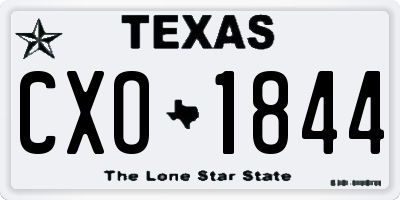 TX license plate CXO1844