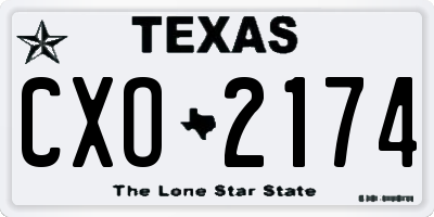 TX license plate CXO2174