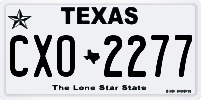 TX license plate CXO2277
