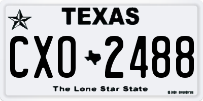 TX license plate CXO2488