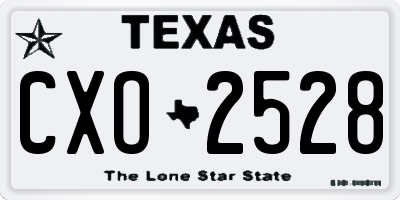 TX license plate CXO2528