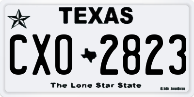 TX license plate CXO2823