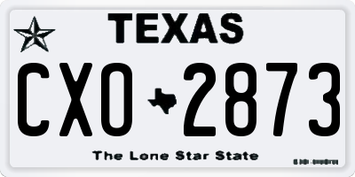 TX license plate CXO2873