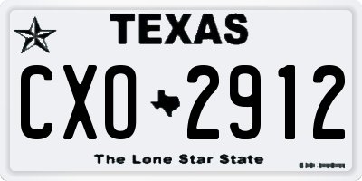 TX license plate CXO2912