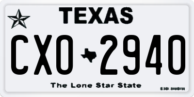 TX license plate CXO2940