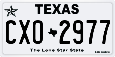 TX license plate CXO2977