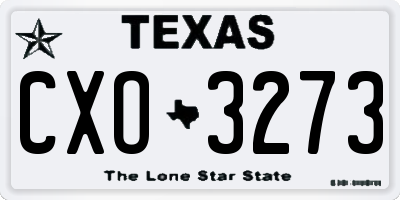 TX license plate CXO3273