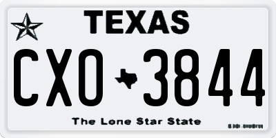 TX license plate CXO3844