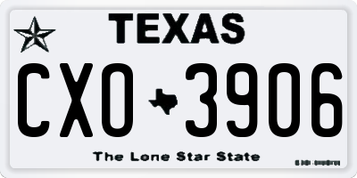 TX license plate CXO3906