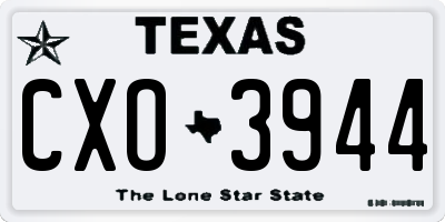 TX license plate CXO3944