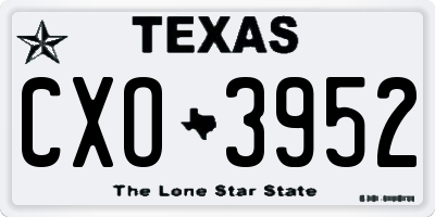 TX license plate CXO3952