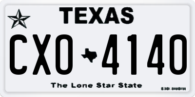 TX license plate CXO4140