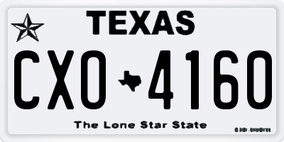 TX license plate CXO4160