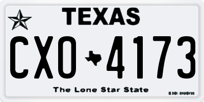 TX license plate CXO4173
