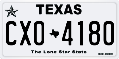 TX license plate CXO4180