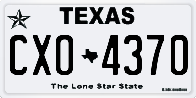 TX license plate CXO4370