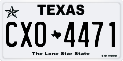 TX license plate CXO4471