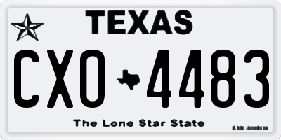 TX license plate CXO4483