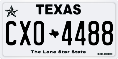 TX license plate CXO4488