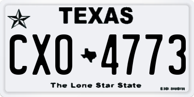 TX license plate CXO4773