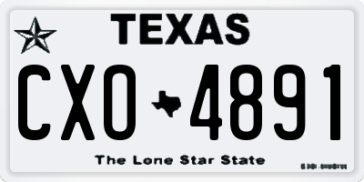 TX license plate CXO4891