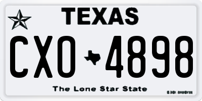 TX license plate CXO4898