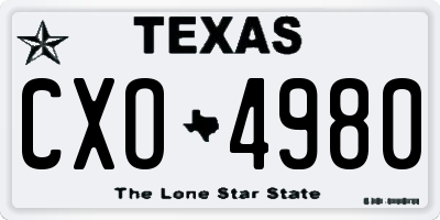 TX license plate CXO4980