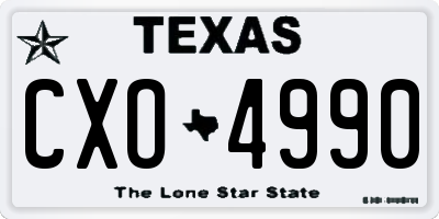 TX license plate CXO4990