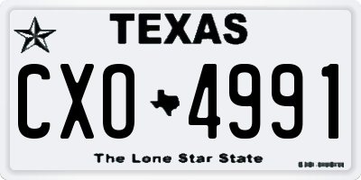 TX license plate CXO4991