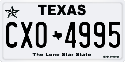 TX license plate CXO4995