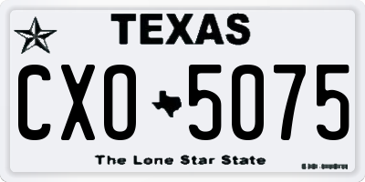 TX license plate CXO5075