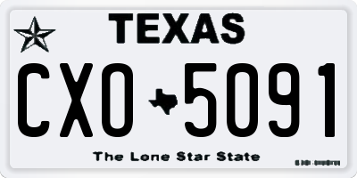TX license plate CXO5091