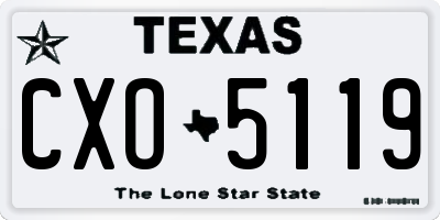 TX license plate CXO5119