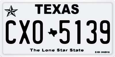 TX license plate CXO5139