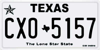 TX license plate CXO5157