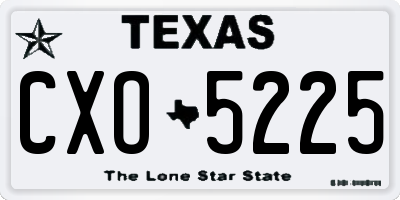 TX license plate CXO5225