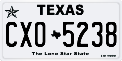 TX license plate CXO5238