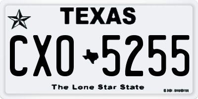 TX license plate CXO5255