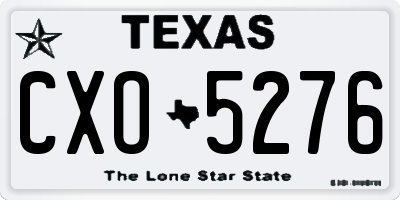 TX license plate CXO5276