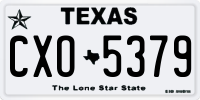 TX license plate CXO5379