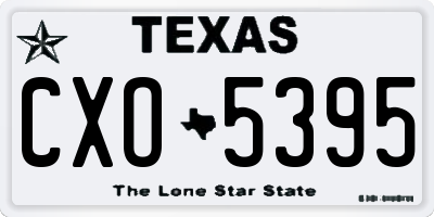 TX license plate CXO5395