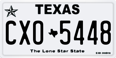 TX license plate CXO5448