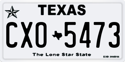 TX license plate CXO5473