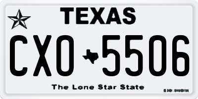 TX license plate CXO5506