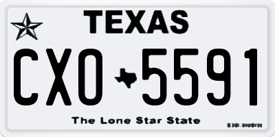 TX license plate CXO5591