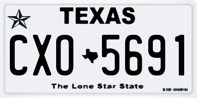 TX license plate CXO5691